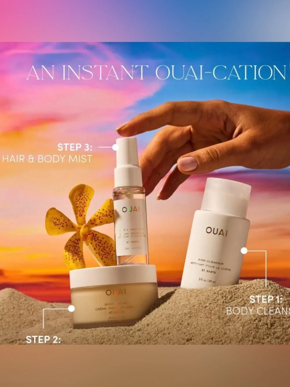 NIP OUAI St. Barts Travel Set - Clear Cosmetic Pouch Bundle - Picture 2 of 7